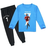 Cristiano Ronaldo Unisex Boys Girls Breathable Long Sleeve T-shirt Top with Pants for Spring Autumn