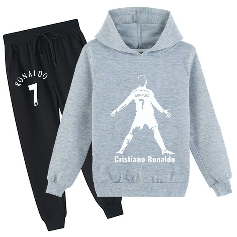 Cristiano Ronaldo graphic hoodie and sweatpants, children's size
