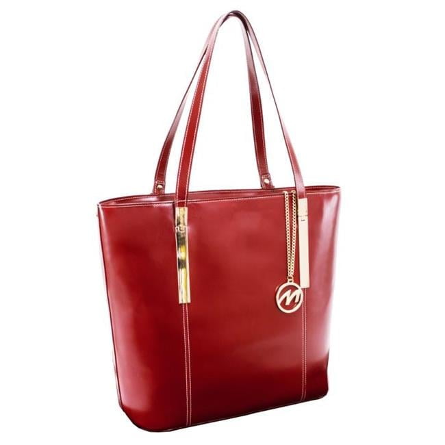 Bimba Y Lola Medium Leather Shopper Bag In Red Crocodile Embossed