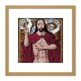 thumbnail image 1 of Cristo De Piedad Christ Mercy Painting 8X8 Inch Square Wooden Framed Wall Art Print Picture with Mount, 1 of 4