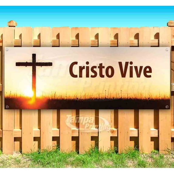 Cristo Vive 13 oz Vinyl Banner With Metal Grommets