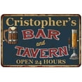thumbnail image 1 of Cristopher's Green Bar & Tavern Rustic Sign Decor 8x12 108120047998, 1 of 1
