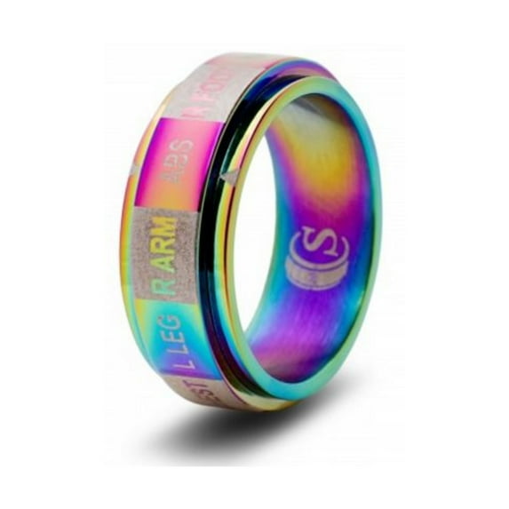 CritSuccess Dice Ring - Rainbow, Size 14 (Hit Location) New