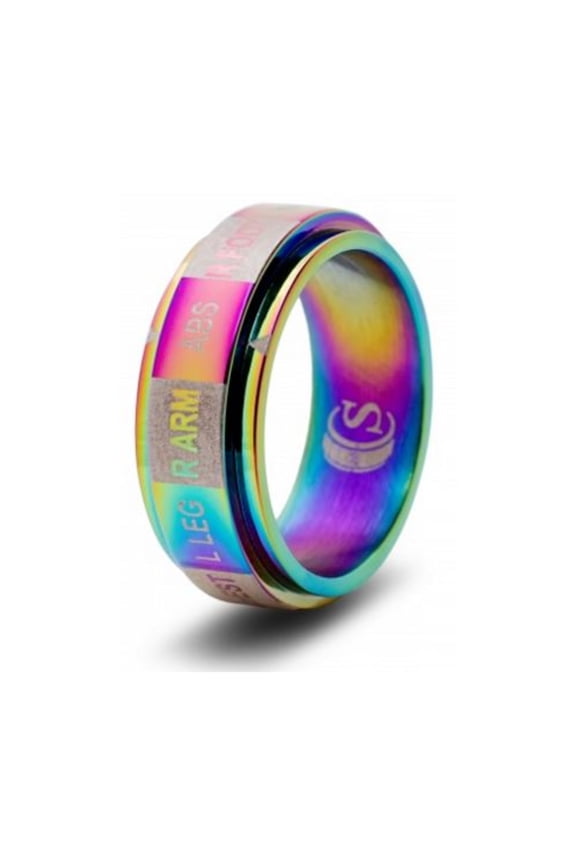 Dice Ring - Rainbow, Size 7 (Hit Location) New