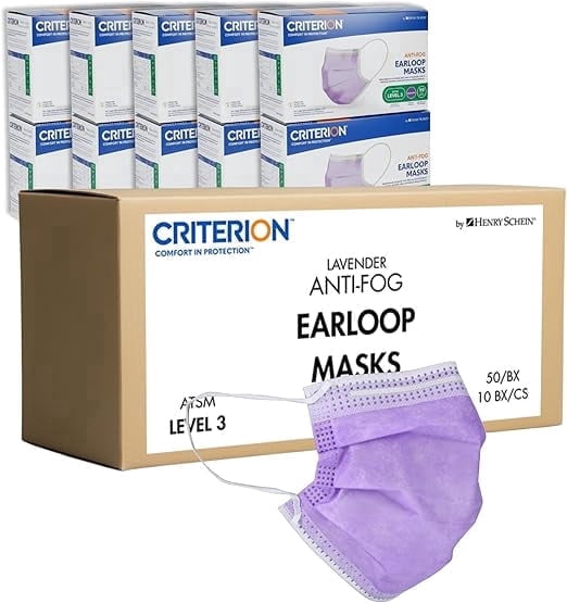 Criterion ASTM Level 3 Disposable Face Mask – Anti-Fog, Lavender