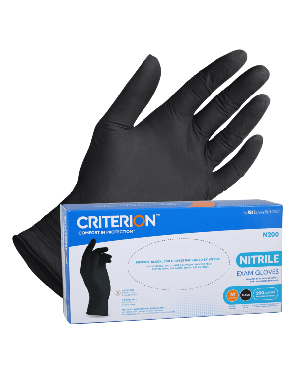 N200 Black Nitrile Exam Gloves, Medium - 200/Box, Latex-Free, Powder-Free, Chemo & Fentanyl-Tested, Textured Fingertips, Beaded Cuff 200 Count | Medical, Dental, Tattoo, Food Prep