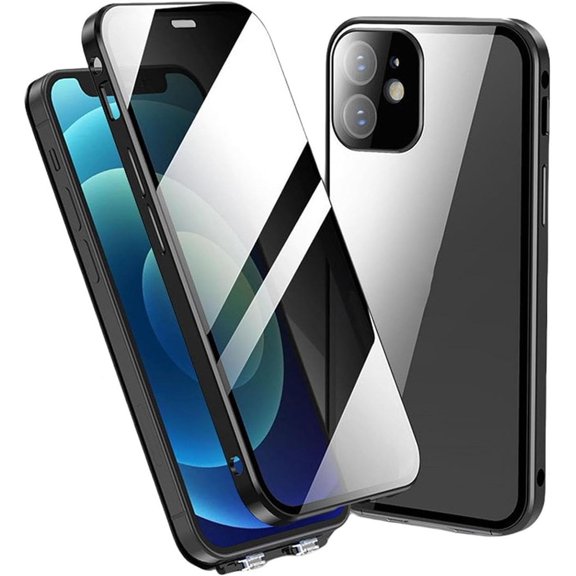 Criteriont Phone Privacy Case, Criterion Phone Case with Privacy Screen Protector, Privacy Magnetic Case for IPhone 16/15/14/13, Built-in Privacy Screen Protecto