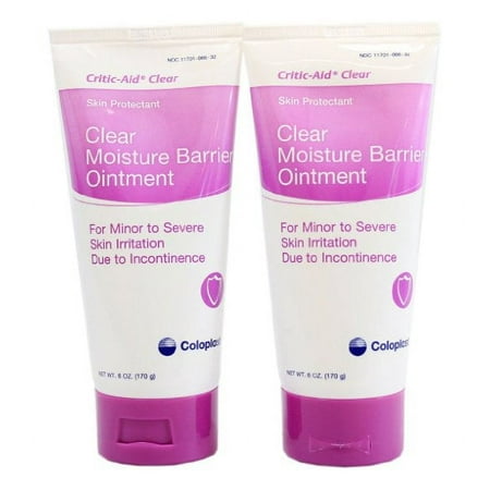 Critic-Aid Clear Moisture Barrier Ointment 6 Ounce Tube - Pack of 2