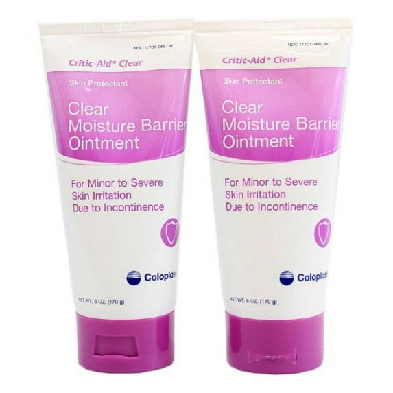 Critic-Aid Clear Moisture Barrier Ointment 6 Ounce Tube - Pack of 2