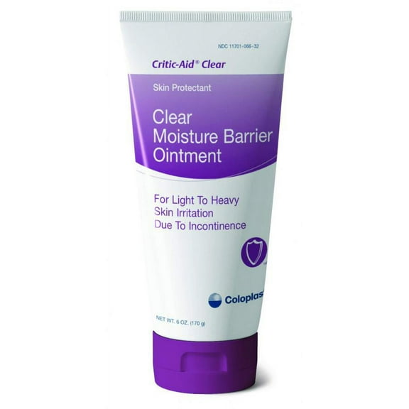 Critic-Aid Clear Moisture Barrier Ointment, Dimethicone/White Petrolatum, Scented, 6 ounce Tube, 12 Count