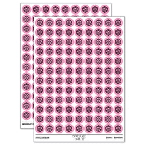 Critical Hit - D20 20 Sided Gaming Gamer Dice Role Round Sticker Set - Light Pink - Gloss Finish - 0.50" Size