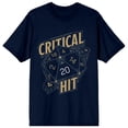 thumbnail image 1 of Critical Hit Dungeons & Dragons Game Die Men's Navy Blue Graphic Tee-S, 1 of 3