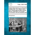 thumbnail image 1 of Critical Observations on a Pamphlet Entitled Crim. Con. William Henry Hall, Plaintiff Against Major George Barrow, Defendant, for Criminal Conversation with the Plaintiff's Wife, 1 of 1