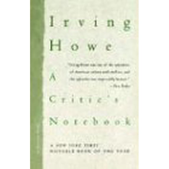 Pre-Owned A Critic's Notebook (A Harvest Book) (Paperback) 0156002574 9780156002578