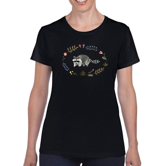Critter And Foliage Iv T-Shirt Women -Victoria Barnes Designs, Female 3X-Large