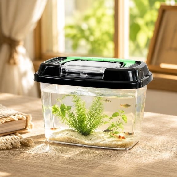 Critter Keeper with Handle,Easy to Observe, Terrarium for Bugs,Fish,Lizards,Crawfish,Frogs, or Snakes, Insect cage (1pc)