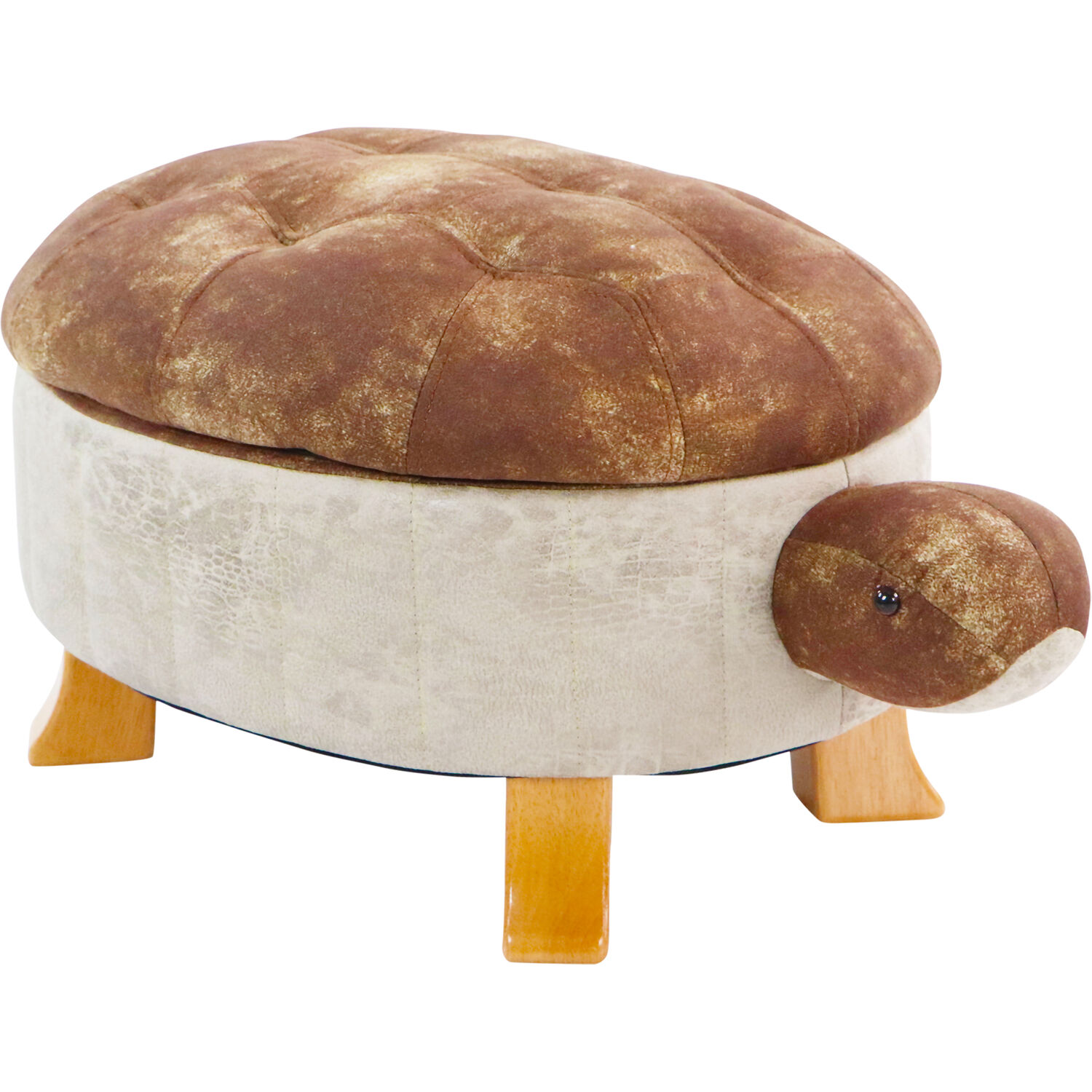 Critter Sitters 14In. Seat Height Brown Turtle Animal Shape Storage