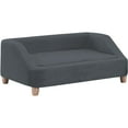 thumbnail image 1 of Critter Sitters 36-In. Microfiber Dark Gray Rectangle Pet Bed for Medium-Sized Dogs, 1 of 7