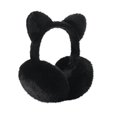 thumbnail image 1 of Critter for Women Earmuff Soft Plush Padded Ear Warmer Cute Outdoor Windproof Foldable Headband Cycling Black, 1 of 6