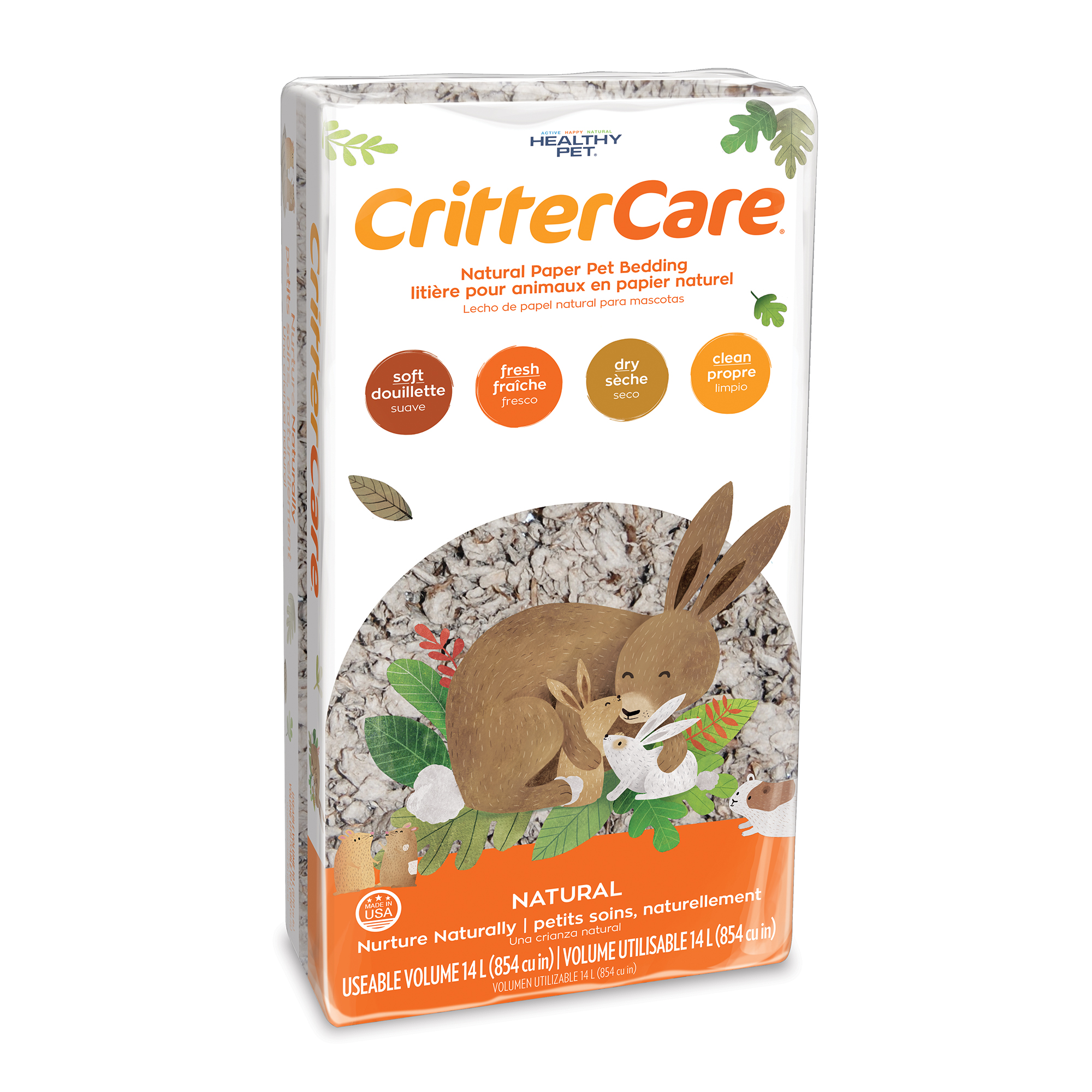 Crittercare Natural Paper Small Pet Bedding, 14 L - image 1 of 10
