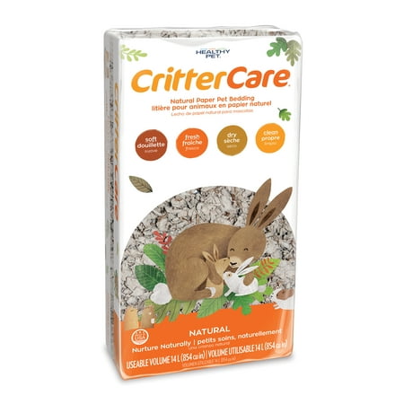 Crittercare Natural Paper Small Pet Bedding, 14 L