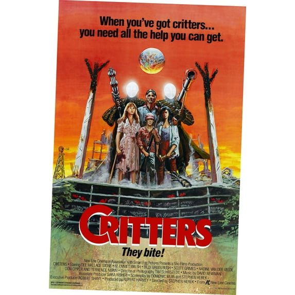 Critters Movie poster Metal Print 12x16 Large Print on Metal 12x16 Square Adults Best Posters