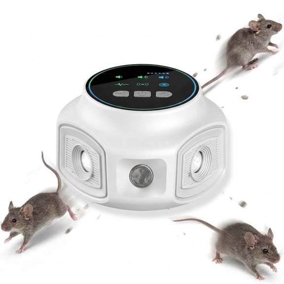 Crittex Mouse Repellent, Plug-In Device Covers Indoor Spaces Effectively, Quiet Design for Home, Garage & Storage