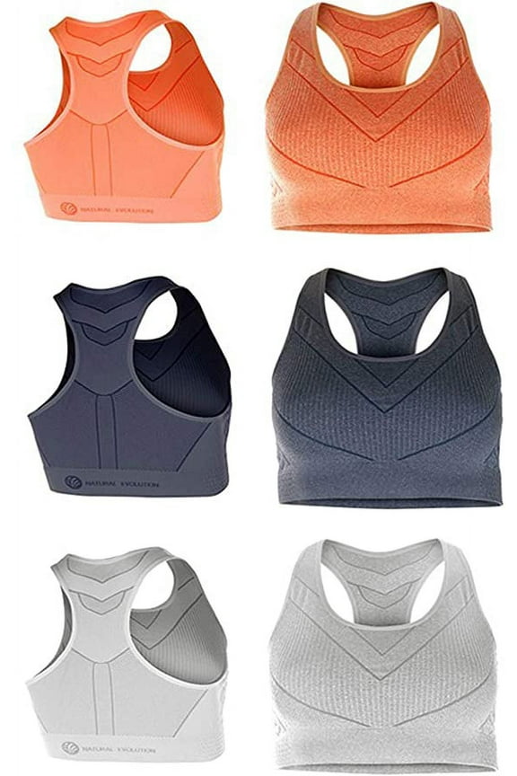 New Fitness Ladies Pack of 1 Gym Yoga Running Sports Bra Natural Evolution Size Medium 42/44 (Blue)