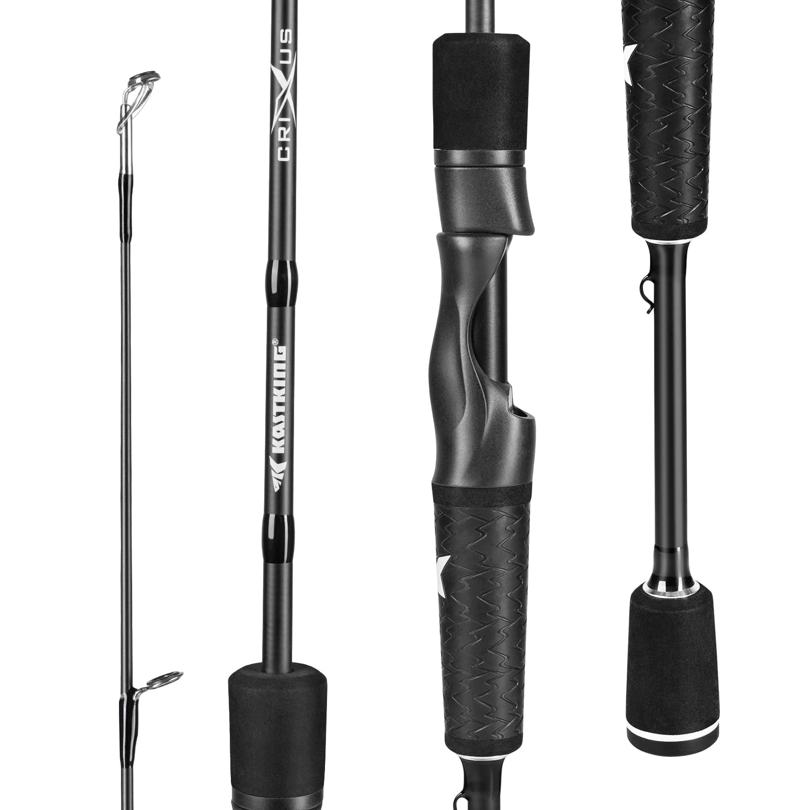 Crixus Fishing Rods Im6 Graphite Spinning Rod & Casting W/zirconium Oxide Ring Stainless Steel Guides  Superpolymer Handle
