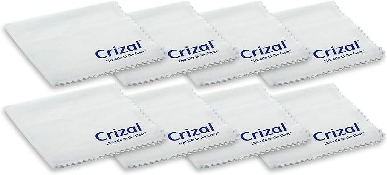 Crizal Microfiber Cleaning Cloth for Glasses 8 Pack. The Best Microfiber Cleaning Clothes for Crizal Anti Reflective Coated Lenses and Eyeglasses Lenses.