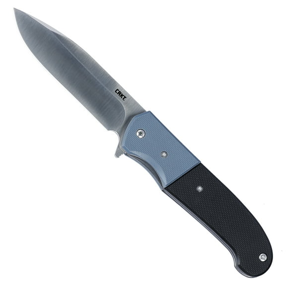 CRKT Ignitor Everyday Carry Assisted Folding Knife with Liner Lock: Stainless Steel Plain Edge Blade, G10 Handle, Pocket Clip, 6880