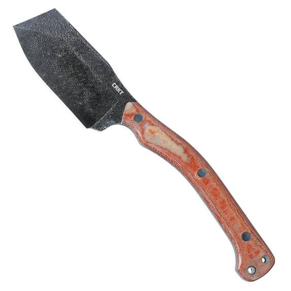 CRKT Razel Nax Fixed Blade Knife with Sheath: 1075 Carbon Steel Plain Edge Blade, Micarta Handle, 2014