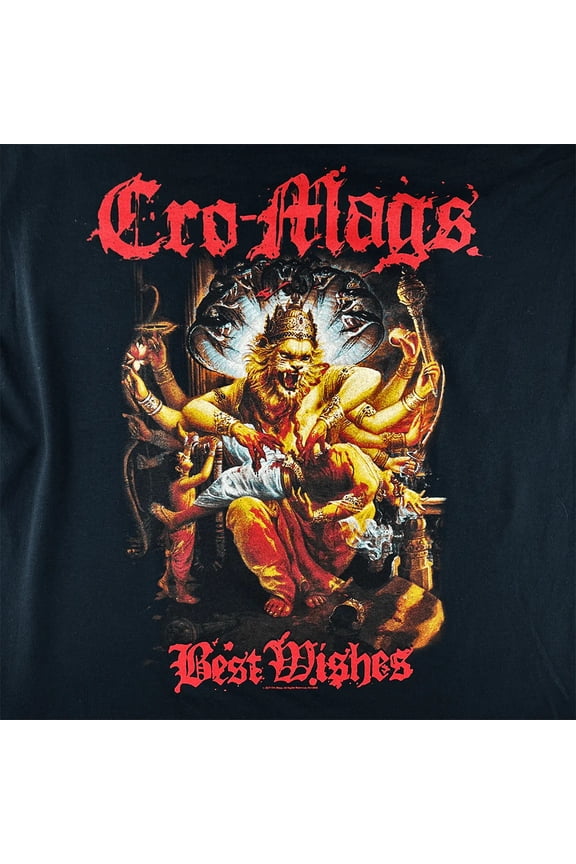Cro-Mags - BEST WISHES Short Sleeve Black All Size t-men Gift Shirt