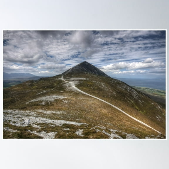 Croagh Patrick View Poster Wall Art, Modern Wall Decor, 8x12 UNFRAMED