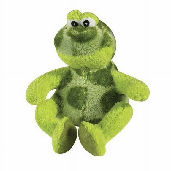 Croakers Small Dog Toys Plush Green Frogs Ribbit Croaking Sound Chip Choose Size (Small - 4.5")