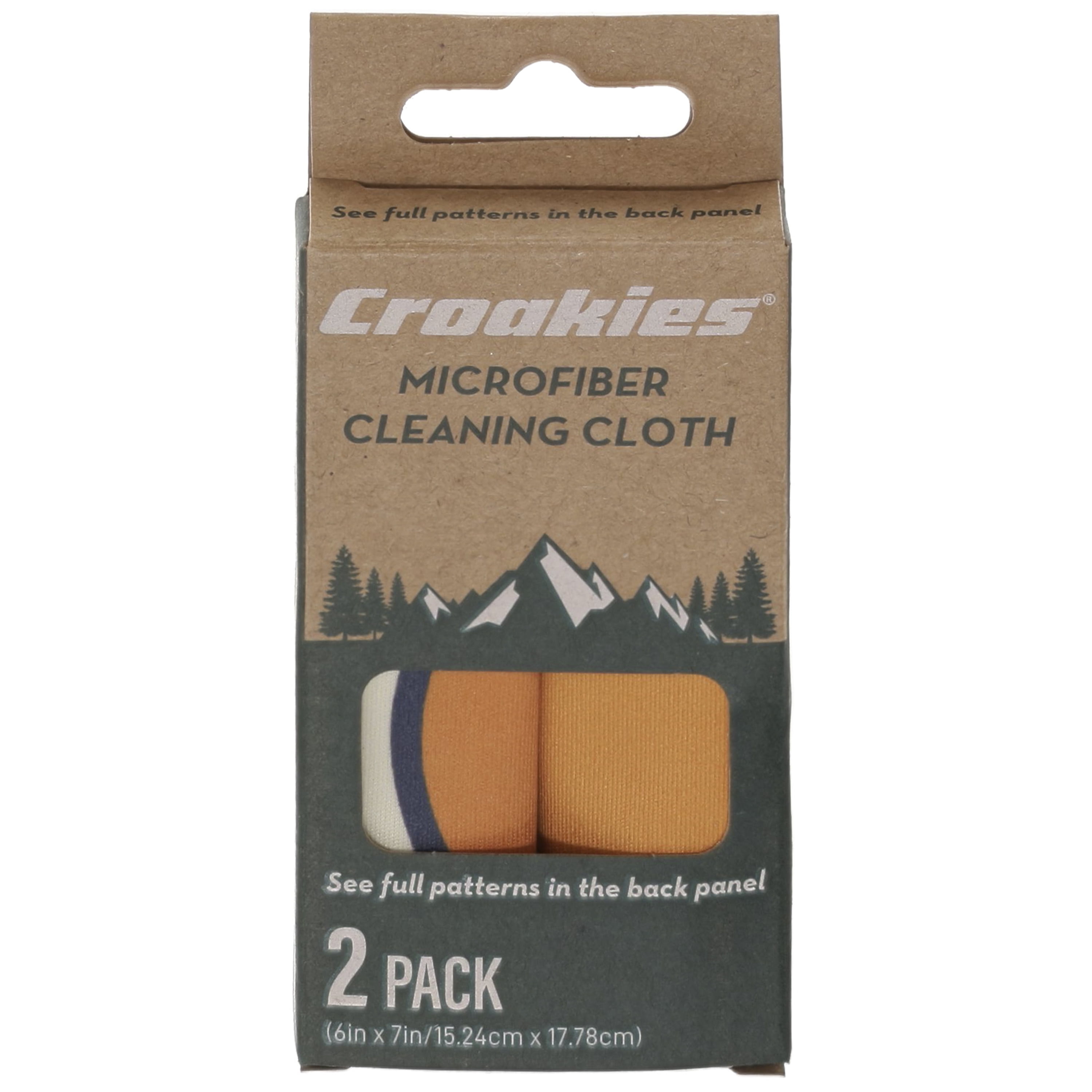 Croakies Eyeglass Cleaning Cloth, Orange, 2 Pack