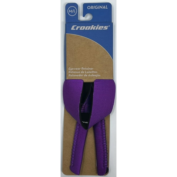 Croakies Original Solid Eyewear Retainer, M/L 11-17mm - Purple