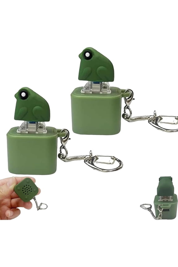 Croaking Frog Keychain, Frog Croaking Fidget Toy, Rechargeable Croakings Frogs Keychain, Adult Animals Fidgets Single Key