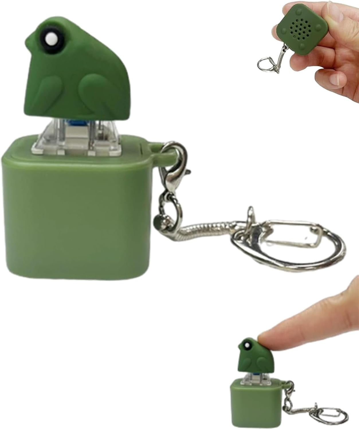 Croaking Frog Keychain – Rechargeable Frog Croaking Fidget Toy