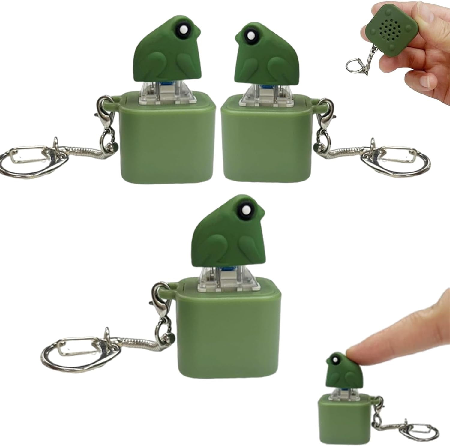 Croaking Frog Keychain – Rechargeable Frog Croaking Fidget Toy