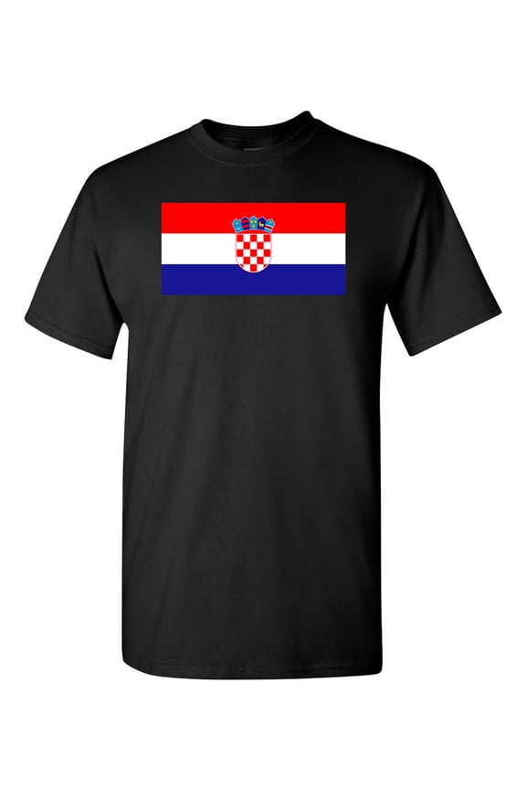 Croatia Country Flag Adult DT T-Shirt Tee
