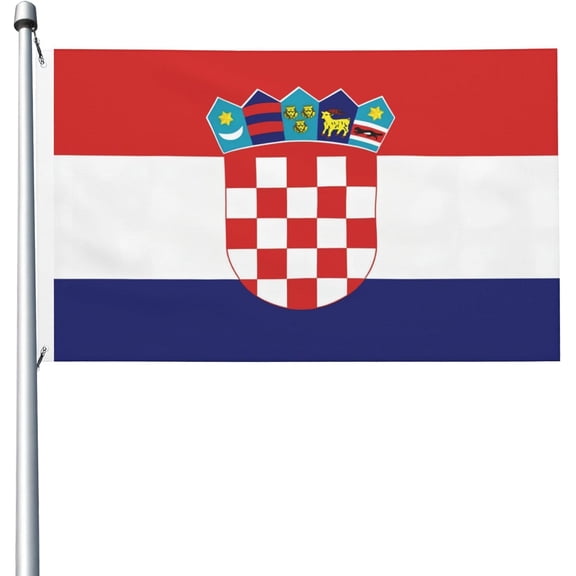 Croatia Flag 3x5 Ft - Polyester Lightweight Flags Grommets for Party Decorations, Sports Events Decorations