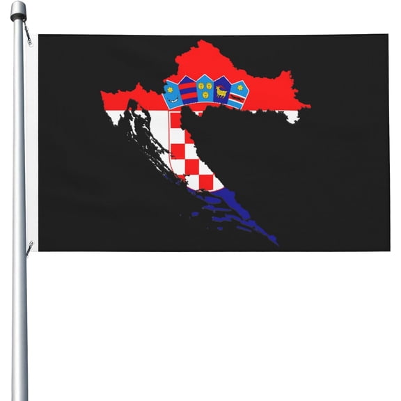 Croatia Flag 3x5 Ft - Polyester Lightweight Flags Grommets for Party Decorations, Sports Events Decorations