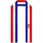Croatia Flag Graduation Stole Graduate Shawl Sash Scraf Gift For Abroad Student International Study Square