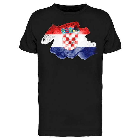 Croatia Flag Graphic Art T-Shirt Men -Image by Shutterstock, Male XX-Large