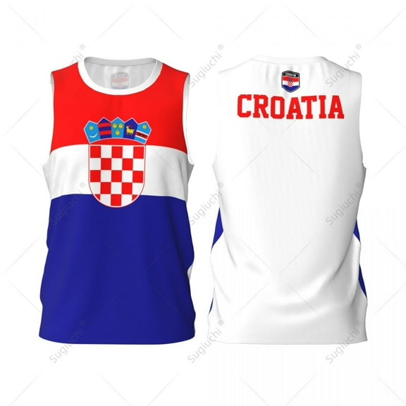 Croatia Flag Men Basketball Sports Jersey Running Fitness Multifunction Sleeveless tshirt Exclusive Custom Name Nunber