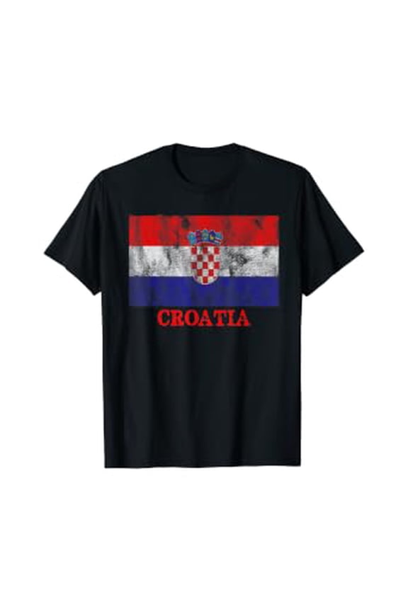 Croatia Flag T-Shirt Distressed Croatia Soccer Jersey