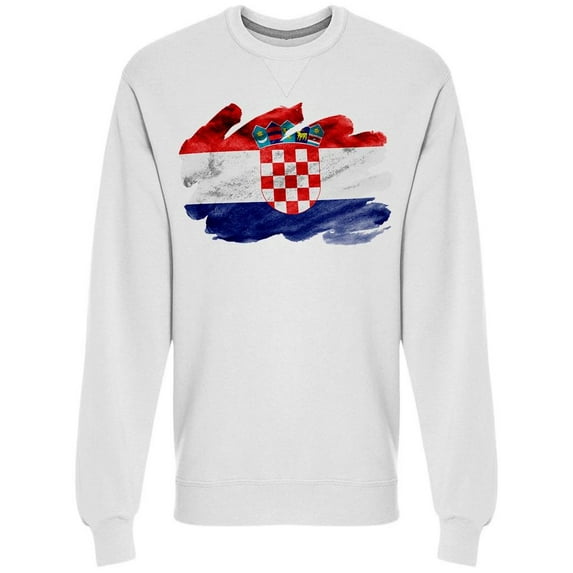 Croatia Flag Watercolor Graphic Sweatshirt Men's -Image by Shutterstock