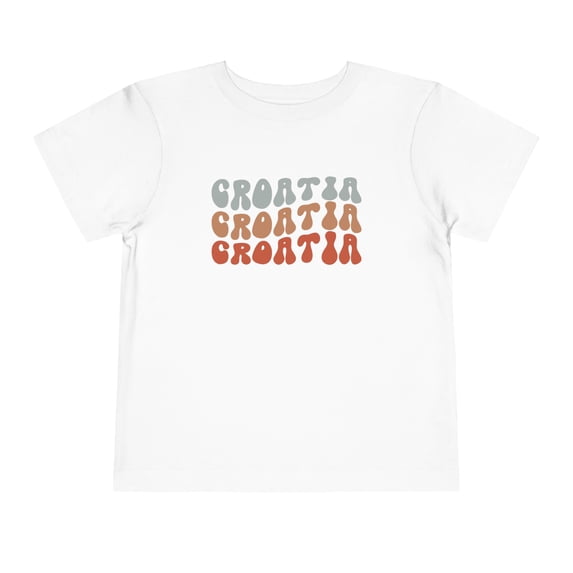 Croatia Moving Away Retro 70s Toddler Shirt Gifts Boy Girl Size 2T-5T