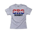 thumbnail image 1 of Croatia Rugby - Olympic Games - Rio - Flag Girl's Cotton Youth Grey T-Shirt, 1 of 2